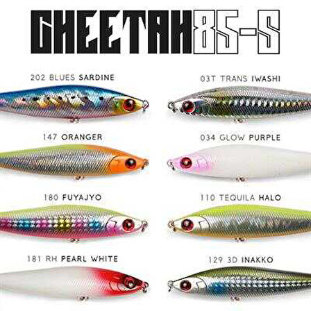 Fujin Cheetah 85S 20gr 8.5cm Maket Balık 180 FuyaJyo