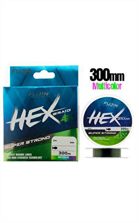 Fujin Hex Braid 4x 300mt Multicolor PE İp Misina 0,18 mm