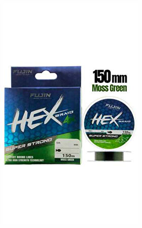 Fujin Hex Braid 4x 150mt Moss Green PE İp Misina 0,14 mm
