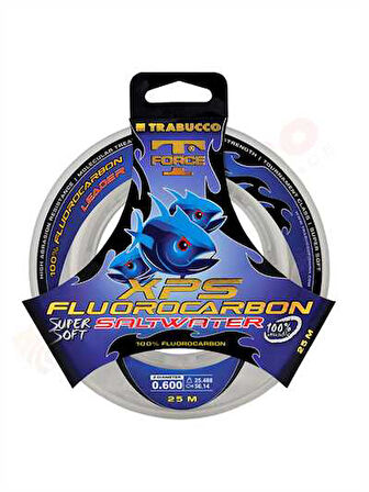 Trabucco T-Force Fluorocarbon Leader SW 25mt Lider Misina 1.00mm