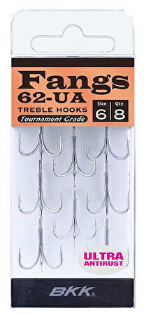 BKK Fangs-62 UA Üçlü Olta İğnesi 10 8 Pcs