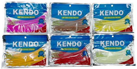 Kendo 10 cm Lrf Silicones Worm (Kokulu) 10 adet Orange