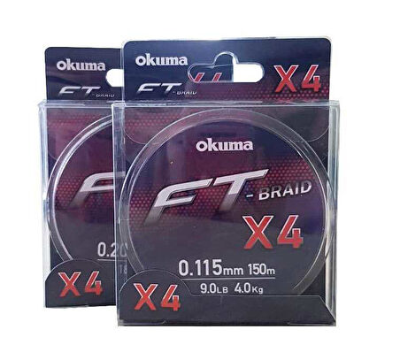 Okuma Ft-*4 Braided Line 150 mt Grey Örgü İp 0,205mm