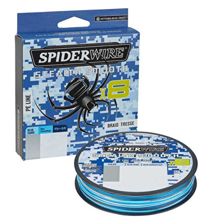 Spider Wire Stealth Smooth8 x8 Pe Braid 150m Blue Camo Örgü İp 0.19mm