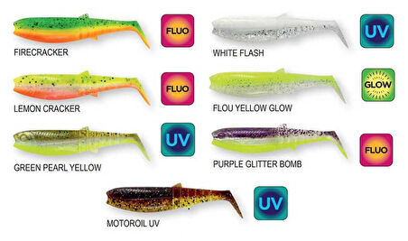 Savage Gear Cannibal Shad 8cm 5gr Sahte Balık Chartreuse Pumpkin