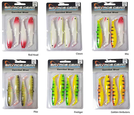 Savage gear Cannibal 10cm 4 Adet Sahte Balık Golden Ambulance