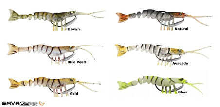 Savage gear TPE Manic Shrimp 6.5 cm 4 gr Sahte Balık Blue Pearl