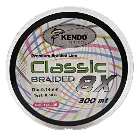 Kendo Classic 8X 300m Multicolor Örgü İp 0.20mm