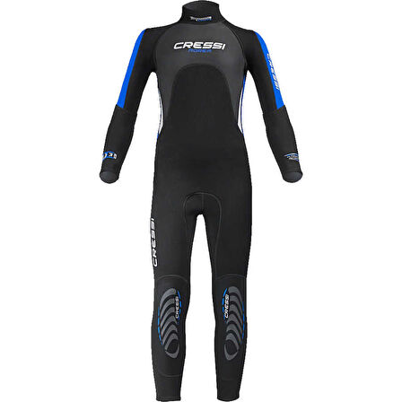 Cressi Morea Wetsuit Junior Dalış Elbisesi BLACK/BLUE-3MM-13/14 YAŞ