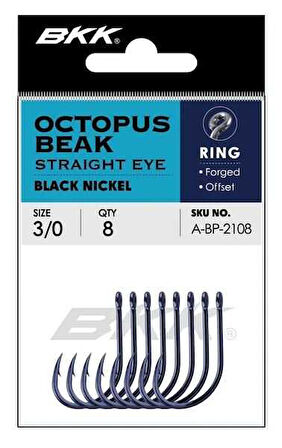 BKK Octopus Beak Straight Eye Olta İğnesi 6/0