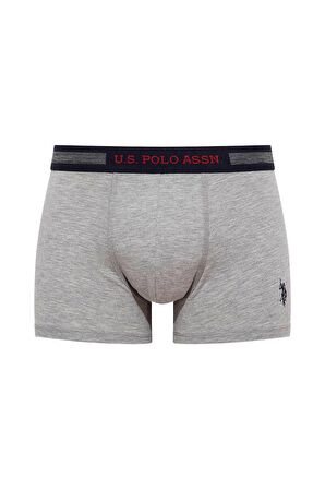 U.S. Polo Assn. Erkek 3Lü Boxer Lacivert-Gri Melanj-Beyaz