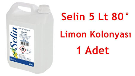 Selin 5 Lt Limon Kolonyası + 2 Adet 50 ml Sprey Şişe ve Dolum Hunisi