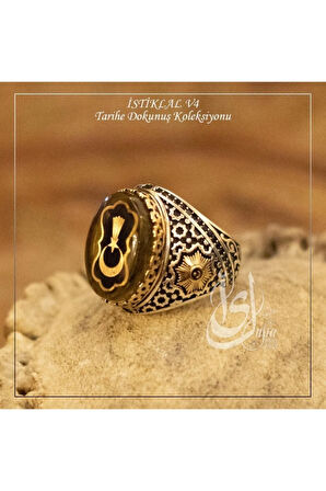 Islam Usta Tasarımı Istiklal Model 4 Gümüş Erkek Yüzük