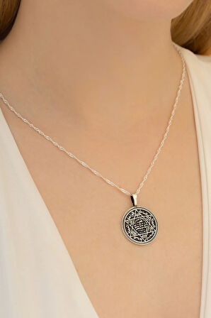 Hz. Süleyman Mührü Kadın Gümüş Kolye