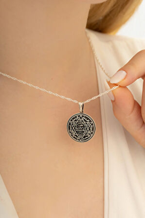 Hz. Süleyman Mührü Kadın Gümüş Kolye