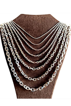 Erkek Gümüş Kolye - 4.5mm Forse Model 925 Ayar Erkek Gümüş Kolye Zincir Gklgmsforse