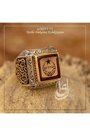 Islam Usta Tasarımı Girift Model 1 Gümüş Erkek Yüzük