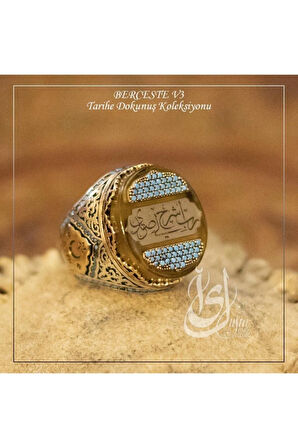 Islam Usta Tasarımı Berceste Model 3 Gümüş Erkek Yüzük