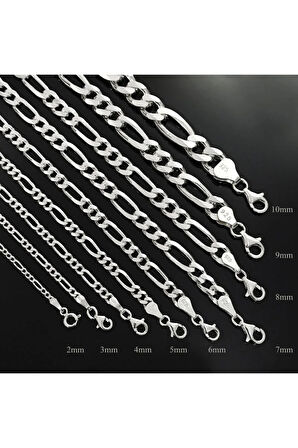 4mm Figaro Model 925 Ayar Gümüş Erkek Bileklik Künye 253882842