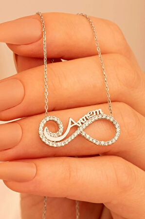 Annem Yazılı Sonsuzluk Kadın Gümüş Kolye Gklsnszlkm1-gms