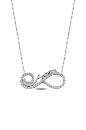 Annem Yazılı Sonsuzluk Kadın Gümüş Kolye Gklsnszlkm1-gms
