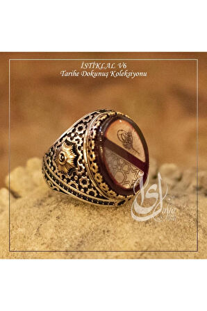 Islam Usta Tasarımı Istiklal Model 6 Gümüş Erkek Yüzük