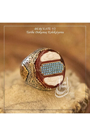 Islam Usta Tasarımı Berceste Model 1 Gümüş Erkek Yüzük