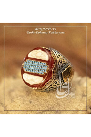 Islam Usta Tasarımı Berceste Model 1 Gümüş Erkek Yüzük