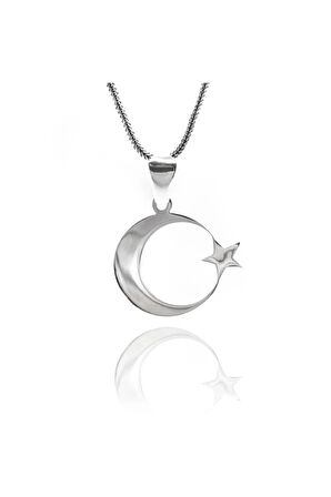 Lila Model Erkek Gümüş Kolye Zincir GklLila-gms