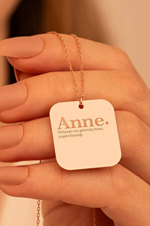 Annelere Özel Kadın Gümüş Kolye Zincir