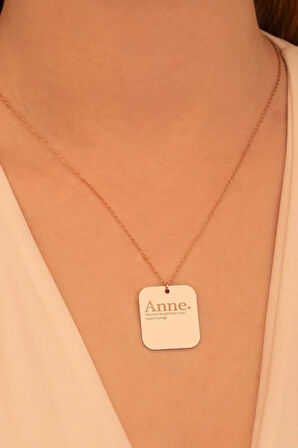 Annelere Özel Kadın Gümüş Kolye Zincir