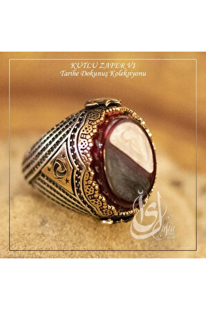 Islam Usta Tasarımı Kutlu Zafer Model 1 Gümüş Erkek Yüzük