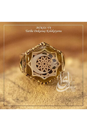 Islam Usta Tasarımı Miras Model 4 Gümüş Erkek Yüzük