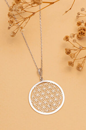 Yaşam Çiçeği Kadın Gümüş Kolye