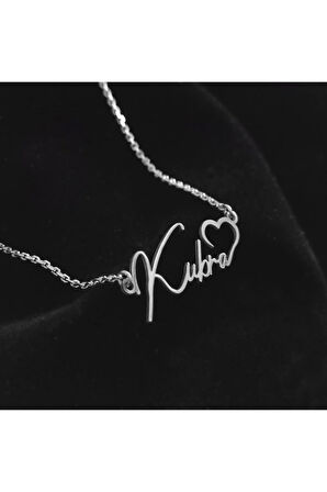 Kalp Gümüş Renk  Gümüş Kolye Zincir Gklgmsısımk