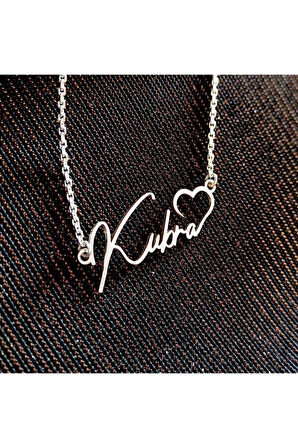 Kalp Gümüş Renk  Gümüş Kolye Zincir Gklgmsısımk