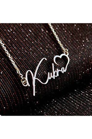 Kalp Gümüş Renk  Gümüş Kolye Zincir Gklgmsısımk