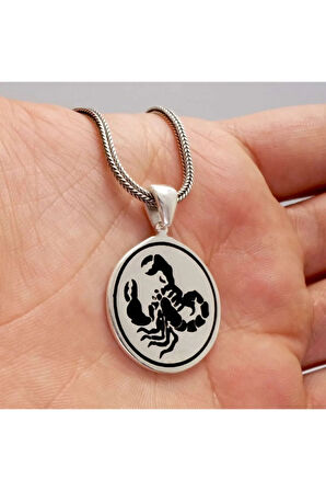 Akrep Erkek Gümüş Kolye Zincir