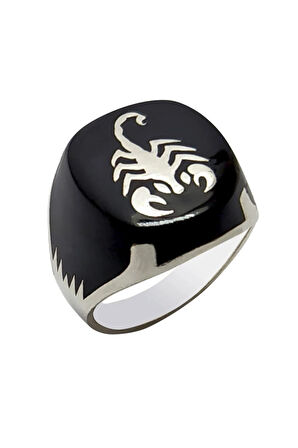 Akrep Gümüş Erkek Yüzük