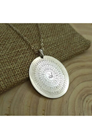 Esma-ül Hüsna Kadın 925 Ayar Gümüş Kolye Zincir Gklgmsceltl