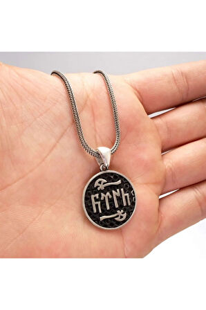 Türk Yazılı Erkek Gümüş Kolye Zincir