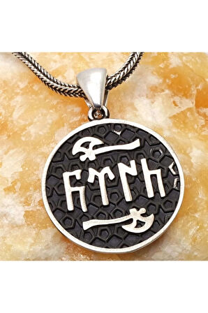 Türk Yazılı Erkek Gümüş Kolye Zincir