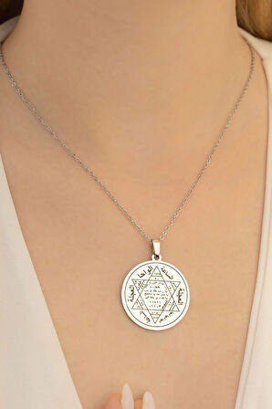 Hz Süleyman Mührü Çelik Kolye Gklgmshzsul