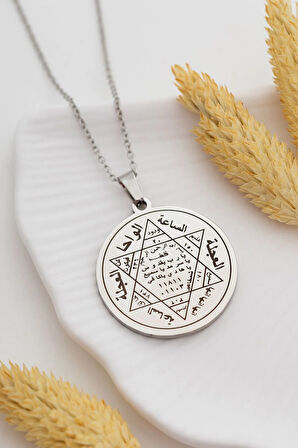 Hz Süleyman Mührü Çelik Kolye Gklgmshzsul