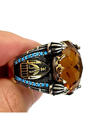 Cami Temalı Gümüş Erkek Yüzük