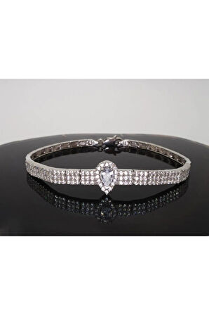 Damla Su Yolu Gümüş Bileklik