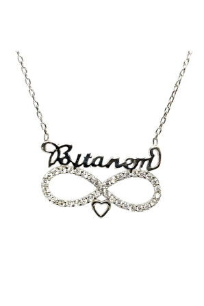 Kalp Ve Sonsuzluk Bitanem Kadın Gümüş Kolye