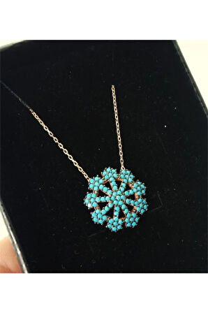 Büyük Boy Kadın Gümüş Kartanesi Kolye