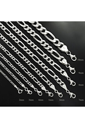 5mm Figaro Model 925 Ayar Gümüş Erkek Bileklik Künye 253882842