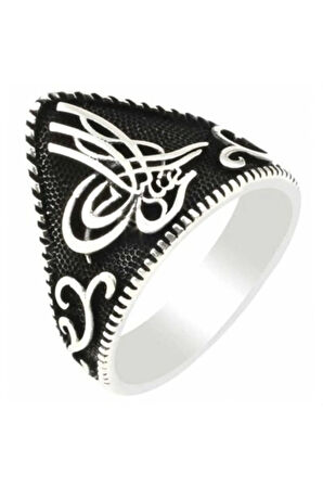 Gümüş Tuğralı Zihgir Okçu Erkek Yüzüğü